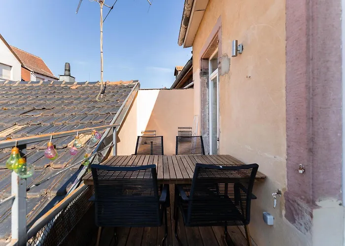 Terrace - Belle Alsace 4 - Bookingalsace Apartment Colmar